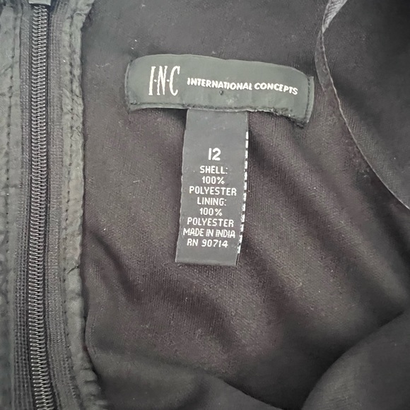 INC International Concepts Long Sleeve Cold Shoulder Size 12 Maxi Dress - Picture 10 of 11